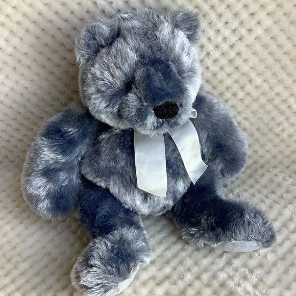 Vintage 1999 GANZ Heritage Collection Blue Grey Plush Stuffed Bear CHRISTIAN - Picture 2 of 10